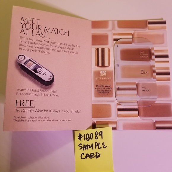 ✅#10089 Ester Lauder Double Wear Foundation Sample Book - Picture 3 of 4